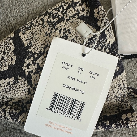 Andie Swim Bundle of 4 Bikini Tops Caicos String Sicily Lavender Snakeskin XS - Picture 3 of 6